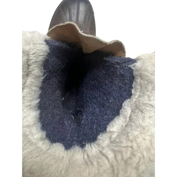 Sorel Winter Duck Boots Buffalo Men's Sz 8 Brown Leather Lace Up Shearling Lined - Picture 5 of 11